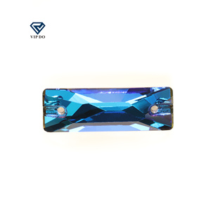 Bán buôn vũ trụ baguetee Cắt nút phẳng may trên Đá Kim Cương đôi lỗ Thủy Tinh Pha Lê Kim Cương tự làm quần áo phụ kiện - Product Image 4