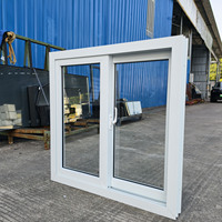 Moderne PVC-Doppelschicht-Glasschiebefenster für den Außenbereich in Küchen, Hotels und Kellern, Energieeffizienzklasse A
