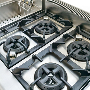 Estufa de Gas Comercial de 4 Quemadores, Portátil, de Acero Inoxidable con Cubierta de Vidrio para Cocina, Cocina de Gas Inteligente a Gas LP - Product Image 5