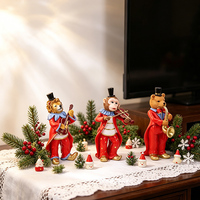 Redeco Circus Band Animal Resin Figurine Set Lion Bear Monkey Guitar Saxophone Violin Music Gift Wholesale Custom Decor