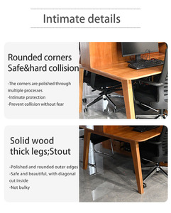 Design moderno pieghevole tavolo da ufficio e sedia facile installazione in legno massiccio scrivania per più utenti convertibile caratteristica - Product Image 3