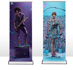 Banderas promocionales Banderas de fiesta enrollables al aire libre Banners Roll-up Pull Up Publicidad Soporte de piso <span class=keywords><strong>Banner</strong></span> de exhibición - Product Image 3