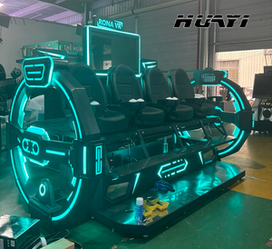 VR 4ที่นั่งในร่มโลหะโต้ตอบธีมปาร์คเครื่องจำลองการเคลื่อนไหวภาพยนตร์จำลองเสมือนจริง9D จำลอง - Product Image 3