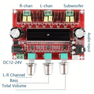 Carte d'amplificateur numérique 2.1 canaux XH-M139, tension large plage 12V-24V, TPA3116D2 2 * 50W+100W - Product Image 2