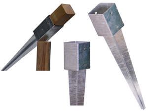 Piquets en acier de qualité industrielle résistants aux intempéries pour clôtures, boîtes aux lettres, terrasses et supports de treillis - Ancrage personnalisable OEM pour poteaux en bois - Product Image 6