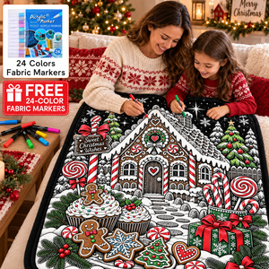 Christmas Gingerbread House Plush Throw <b>Blanket</b> Rectangular Printed Home Decor Winter Classic Style - Product Image 2