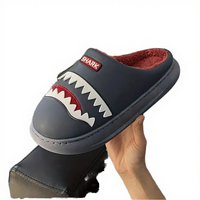 Pantuflas Unisex Ligeras de Eva Impermeables para Invierno, Primavera y Otoño, Pantuflas de Casa para Exteriores Cálidas y a la Moda, Pantuflas de Piel de Tiburón