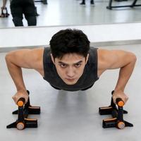 Barres de pompes pliables et réglables avec poignées rotatives – Équipement de fitness à domicile pour l'entraînement de force (hommes et femmes)