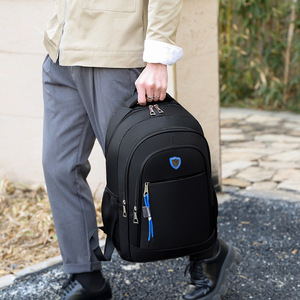 Laptop <b>Backpack</b> Large Capacity Business Travel Men's Solid Color Shoulder <b>Straps</b> Spring 2023 - Product Image 2