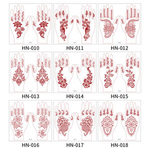Fabrication de tatouages temporaires indiens <span class=keywords><strong>Hanna</strong></span>, autocollants personnalisés, transfert à l'eau, tatouage au henné brun indien - Product Image 4