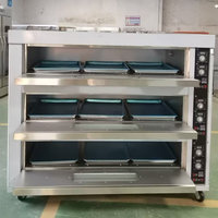 Four à pâtisserie électrique à 3 étages et 9 plateaux, four à pâtisserie à minuterie, grande capacité