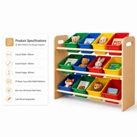 Meubles pour enfants personnalisés, étagère en bois, armoire de rangement avec boîtes en plastique, étagère, tiroir, rangement pour jouets