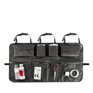 Car <b>Seat</b> Back <b>Storage</b> Organizer Oxford Cloth 8-11 Pockets Black 88x48cm For Trunk Cargo Organization - Product Image 5