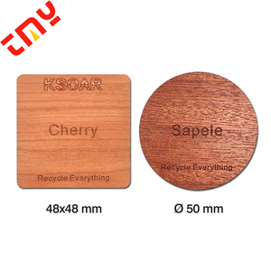 Bán buôn biểu tượng tùy chỉnh gỗ NFC đồng xu Thẻ Nhãn thẻ không thấm nước tròn vuông bằng gỗ NFC <span class=keywords><strong>Tag</strong></span> cho thanh toán không tiếp xúc - Product Image 3