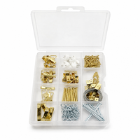 Kit de quincaillerie murale multifonction 179 pièces – Fixations, crochets et clous assortis pour décoration et montage d'œuvres d'art domestiques