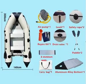 MC300-6 SOLAR MARINE Gommone Pontone Gonfiabile <span class=keywords><strong>da</strong></span> 3 Metri 0,9 mm per <span class=keywords><strong>Pesca</strong></span> all'Aperto e Salvataggio Dimensioni Personalizzate - Product Image 4