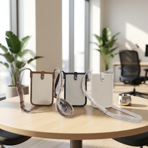 Borsa a tracolla piccola da donna in tela e pelle PU, <span class=keywords><strong>mini</strong></span> borsa a tracolla per cellulare, all'ingrosso - Product Image 2