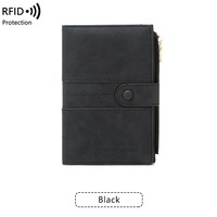 Dompet perjalanan kulit PU kustom desain saku ritsleting tempat paspor portabel dengan ritsleting penyimpanan