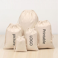 Emballage avec Logo personnalisé 5 pièces, pochette en mousseline écologique et en coton, pour bijoux, cordon de serrage, cadeau, en lin