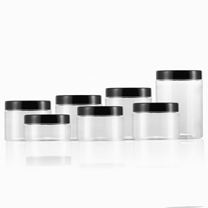 Food Grade <b>Clear</b> PET <b>Container</b> Wide Mouth Jar With Black <b>Plastic</b> Lid 150ml 250ml 280ml 350ml 400ml 500mll - Product Image 5