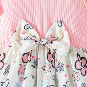 Ropa para Niños de 4 a 8 Años, Vestido de Verano con Estampado de Flores y Lazo, Elegante, Transpirable y Ecológico - Product Image 5