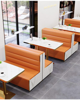 Moderne Internet Célébrité Lait Thé Boutique Table Chaise Ensemble Dessert Snack Burger Hot Pot Restaurant Salle À Manger Stand Canapé Commercial