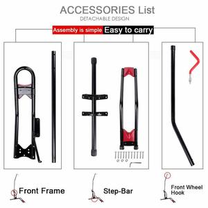 Support de présentation de vélo 3-en-1 en acier robuste, réglable, multifonctionnel, détachable, pour montage au sol, support de stationnement et de réparation, finition poudrée - Product Image 4