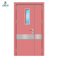 Porte intérieure plate composite résistante à l'humidité et ignifuge, sur mesure, couleur personnalisée, pour couloir, hôpital, école, ingénierie