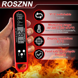 Thermomètre à viande numérique <span class=keywords><strong>professionnel</strong></span> à lecture instantanée pour <span class=keywords><strong>cuisson</strong></span> au gril thermomètre alimentaire à affichage rétro-éclairé avec sonde à rotation automatique - Product Image 4
