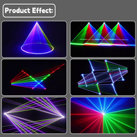 Luz láser con cabezal móvil de animación a todo color RGB de 10W con control ILDA 3D 300W DMX512 para DJ Stage y club nocturno