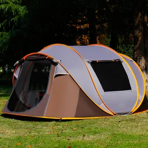 Tente Pop Up pliable pour quatre personnes, Design professionnel personnalisé, Camping en plein air, ouverture rapide