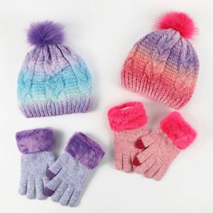 Ensemble bonnet et gants d'hiver pour enfants en gros avec broderie 3D, pour usage professionnel et voyage, 100 % acrylique, unisexe - Product Image 1