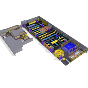 Aire de jeux intérieure souple commerciale personnalisée pour enfants avec trampoline grande <span class=keywords><strong>piscine</strong></span> à balles interactive avec toboggans pour parc de trampoline - Product Image 4