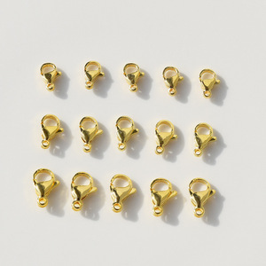 Cierre de langosta de acero inoxidable para joyería, color oro y plata, para la fabricación de pulseras, componentes de joyería DIY, extensión de cadena - Product Image 2