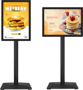 Stand lantai Poster tanda Display Stand aluminium Standing Signs dengan alas tugas berat