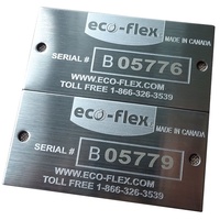 Plaques métalliques gravées, plaque signalétique en acier inoxydable, logo gravé, plaques nominatives