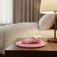 Câble de charge rapide multifonction 4 en 1 avec lumière RGB, câble de charge USB de 3 pieds pour téléphones mobiles, vente chaude