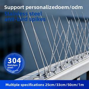 Dissuasori per Uccelli <span class=keywords><strong>in</strong></span> <span class=keywords><strong>Acciaio</strong></span> Inossidabile 304 Solido, Repellente Efficace per Volatili per Giardino, Balcone, Grondaie, Anti-Uccelli <span class=keywords><strong>e</strong></span> Gatti, Articolo di Tendenza Transfrontaliero - Product Image 1