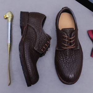 Bottes de travail pour hommes en cuir véritable, style européen, bout rond, avec construction Goodyear Welt, chaussures en cuir faites à la main - Product Image 4