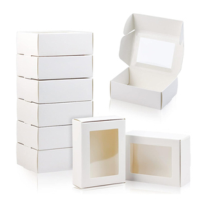 Toptan Kraft Kağıt Kek Mini <span class=keywords><strong>Burger</strong></span> Kutusu, Yiyecek Paketleme için Pencereli, Kozmetikler için Özel Dokulu Kağıt Kutu - Product Image 6