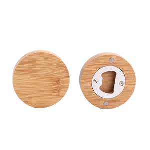 Versatile Bamboo and Wood DIY Bottle Opener Convenient for Daily Home Use with Strong Magnet - Product Image 1