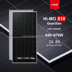 Longi 182 Mono <strong>Photovoltaic</strong> Half <strong>Cells</strong> Prices 665W 670W Solar Panels for Solar Station - Product Image 1