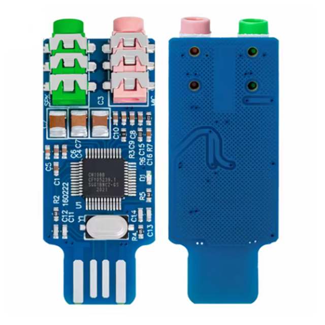 Drive Free USB Sound Card, Computer External Sound Card Module, Laptop Sound Card CM108 USB Sound Card Chip