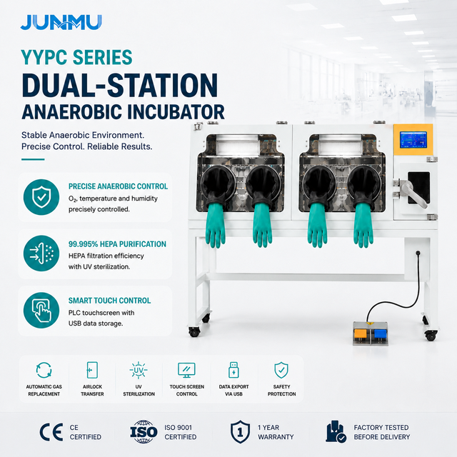 180L Anaerobic Chamber <0.1% Oxygen Level with One-Button Automatic Gas Replacement and Leakage Protection for Hospital Labs