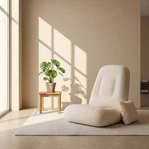 Portable Modern Fabric Lounger <b>Bean</b> <b>Bag</b> Sofa Chair Backrest Casual Floor <b>Seat</b> Removable Cover for Balcony Courtyard Park Use - Product Image 6