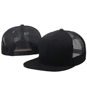 Latest Fashion Design 5 Panel Flat Brim Cotton Trucker Snapbacks mesh Sports baseball Hats