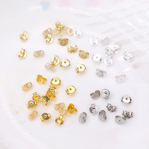 18K Gold Plated Round Thickened 22 Gauge Earplugs Copper Plating Jewelry Findings DIY Earrings Components Small Size - Product Image 1