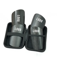 Protège-tibias de football en fibre de carbone SAIWIN avec protection complète, couleur et logo personnalisés, modèle Pioneer XS-S, taille universelle