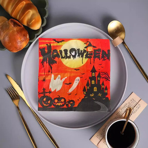 Halloween Printed <b>Paper</b> Napkins 330mm Square Disposable Festival Party Tableware - Product Image 3