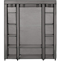Armoire Portable Ajustable la Plus Vendue, Facile à Assembler, avec Housse en Tissu Non Tissé, Idéale pour une Location de Maison